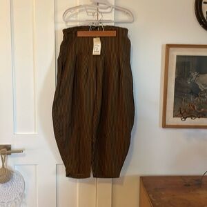 Gudrun Sjoden woven organic linen crop trousers